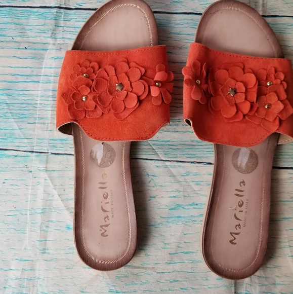 Mariella leather slide sandals size 8 - Picture 6 of 6